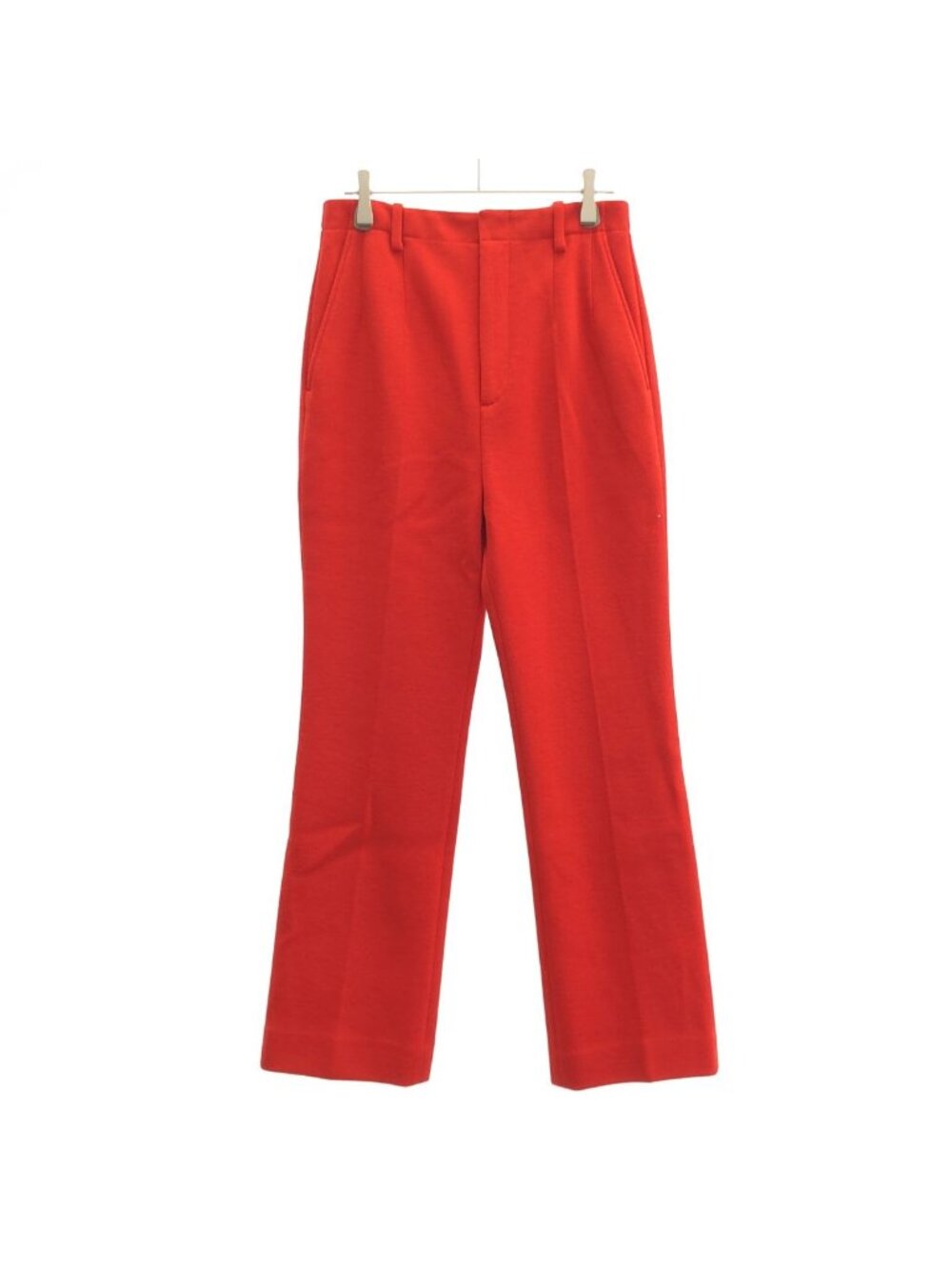 Saint Laurent Paris Wool Trousers Pants Red 38